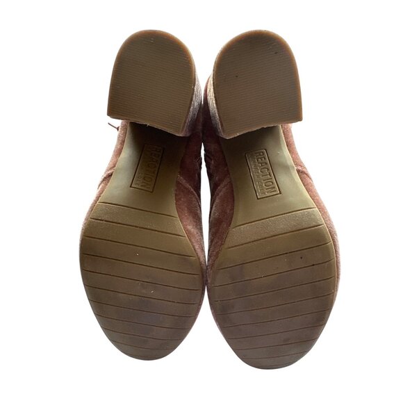 Kenneth Cole Reaction Corrine Pink Velvet Ribbon Lace-Up Granny Boots Size 7.5 - Picture 8 of 8